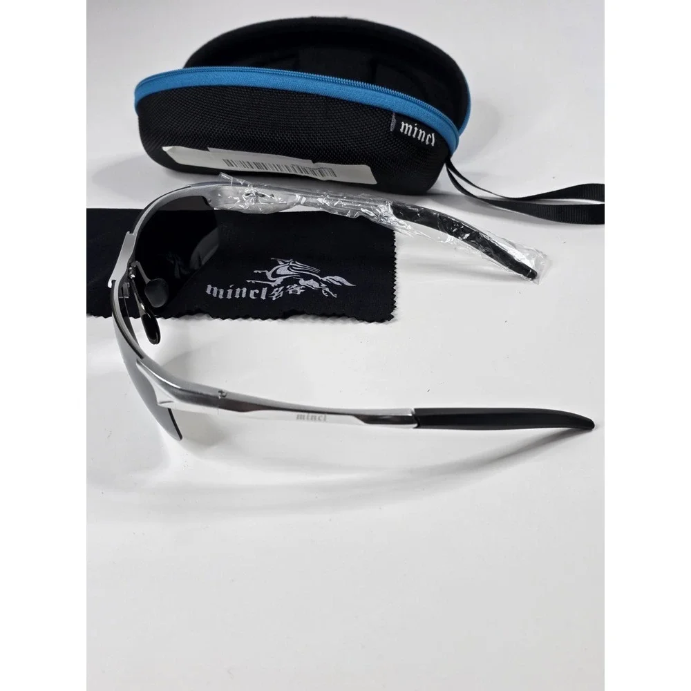 MINCL Sunglasses Frames Mens With Case And‎ Lens Cloth NWT New Beach Summer